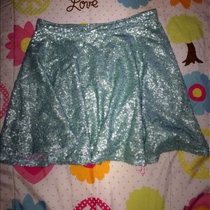PASTEL BLUE Sequin Skirt
