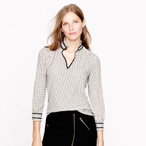 J Crew Chiffon Dot Blouse