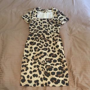 Classic Leopard Short Sleeve Dress
