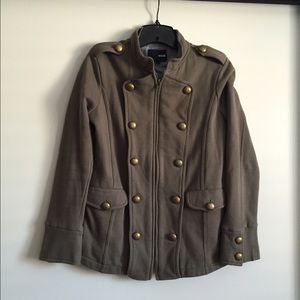 Hurley olive green peacoat jersey jacket