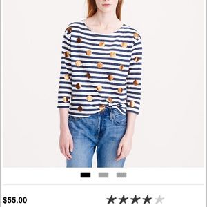 J Crew Foil Dot T-Shirt