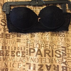 black lace strapless bra!