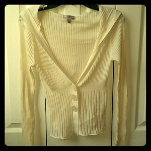 Cream colored button up sweater