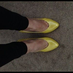 Lime green pumps