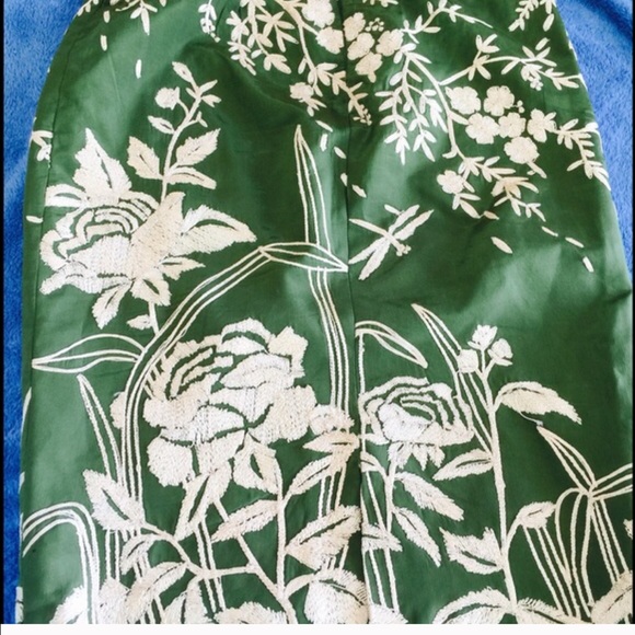 Tracy Reese Anthropologie embroidered silk skirt - Picture 2 of 4