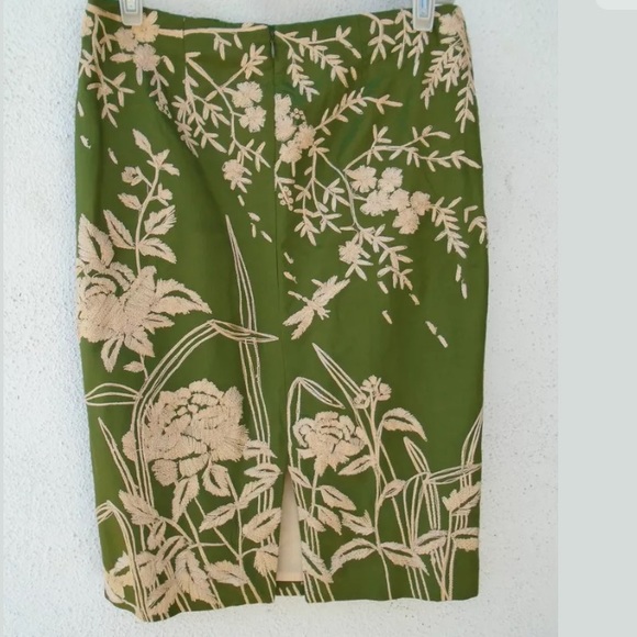 Tracy Reese Anthropologie embroidered silk skirt - Picture 4 of 4