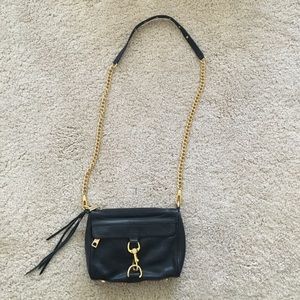 Rebecca Minkoff Mini Mac cross body bag in black