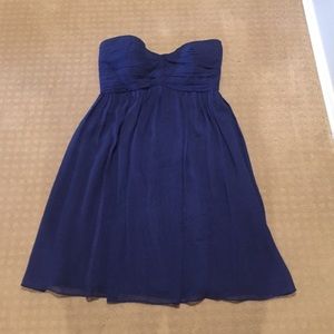 Donna Morgan Strapless Bridesmaid Dress in Navy