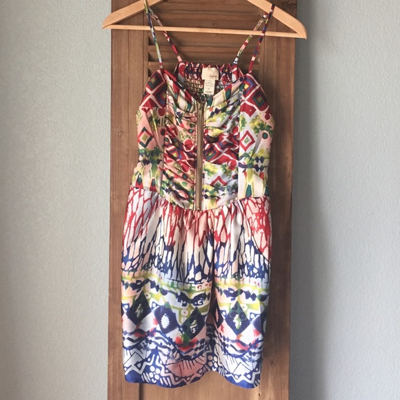 Multi-Colored Spaghetti-Strap Dress - XS - Picture 1 of 4