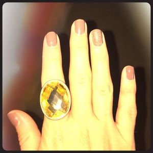 Gold tone cocktail ring