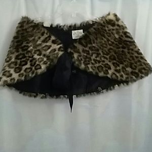 Lulu guinness faux leopard print stole