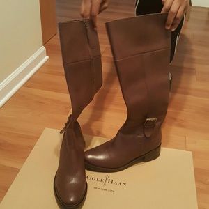 Cole Haan Brown/Chestnut Fabrizia Tall Riding Boot