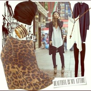 Chinese Laundry Mix Tape Leopard Booties 7