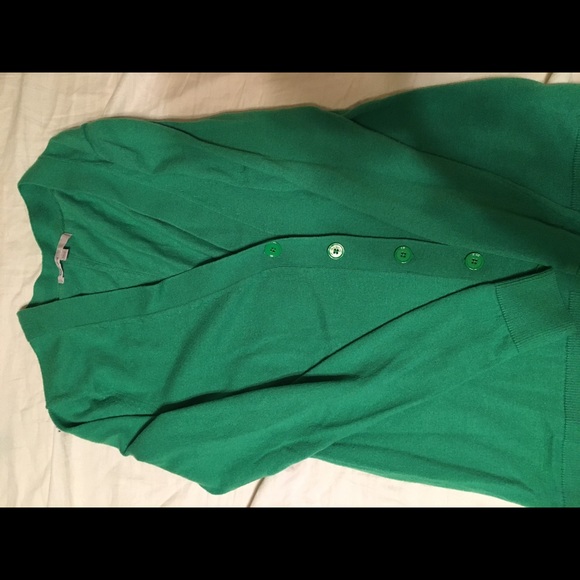 Small green cardigan