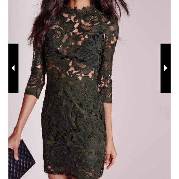 Missguided khaki/ green dress