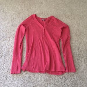 Pink athlete thermal Henley