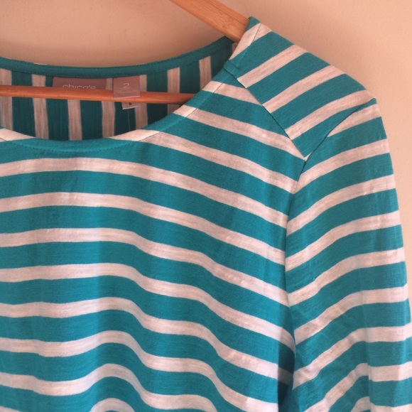 NWT Chico's Striped Pullover - Picture 2 of 3