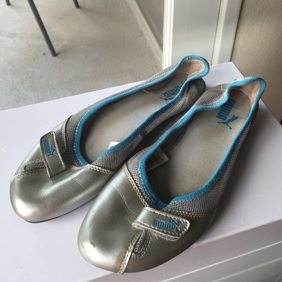 PUMA Silver Flats Size 6.5