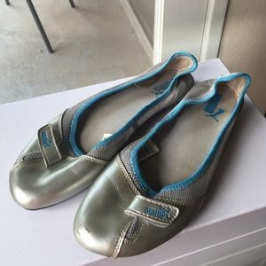 PUMA Silver Flats Size 6.5