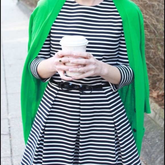 Gap Fit and Flare Striped Dress