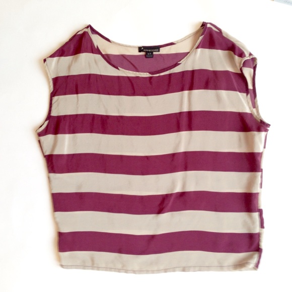 Sleeveless Sheer Striped Tank