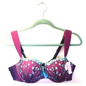 NWT Cacique Floral Demi Bra