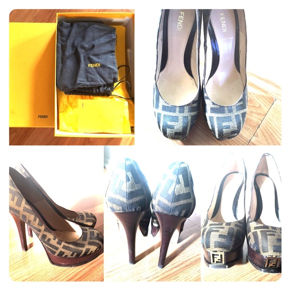 Fendi : Fendista Zucca Platform Pum
