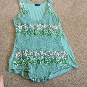 Teal tank top