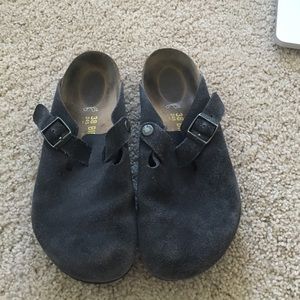 Birkenstock suede clog size 38 in grey