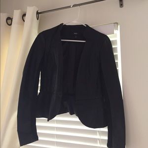 Looks like leather black jacket