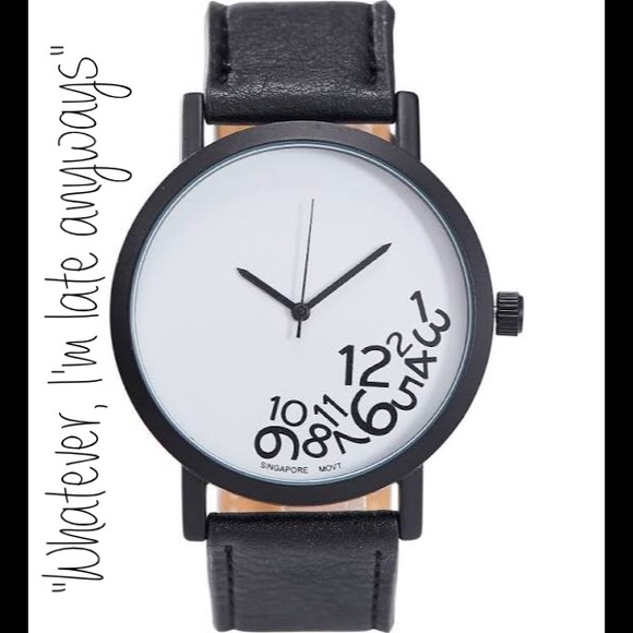 Fallen numbers analog watch
