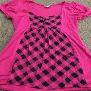 Cute Bright Pink Baby Doll Tee