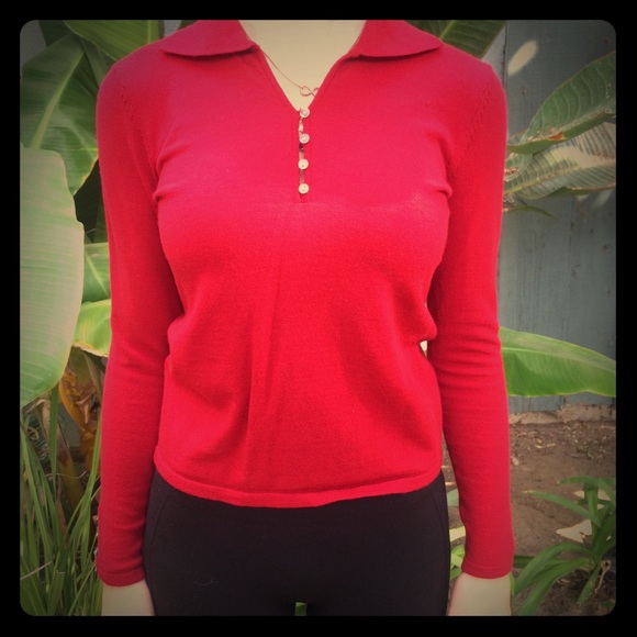 Red Wool and nylon sweater