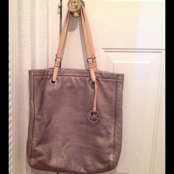 All Silver Michael Kors tote