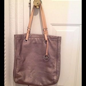 All Silver Michael Kors tote