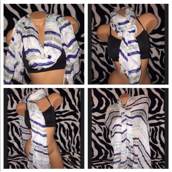 Victoria's Secret Fringe Striped Multiway Scarf