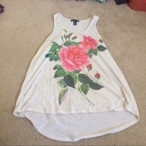 Tank top with a rose