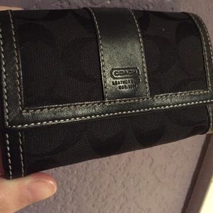 Small black Coach wallet