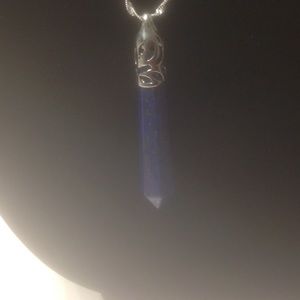 Large Genuine Lapis Lazuli pendant with 30" Chain