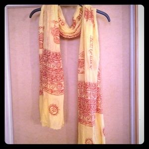 Yellow Om scarf