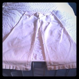 Michael Kors wide legged white denim jeans
