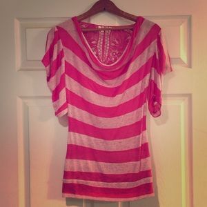 Body Central sweater with open crochet backing