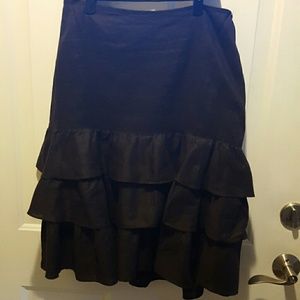 INC SUPER CUTE RUFFLE SKIRT(BROWN)
