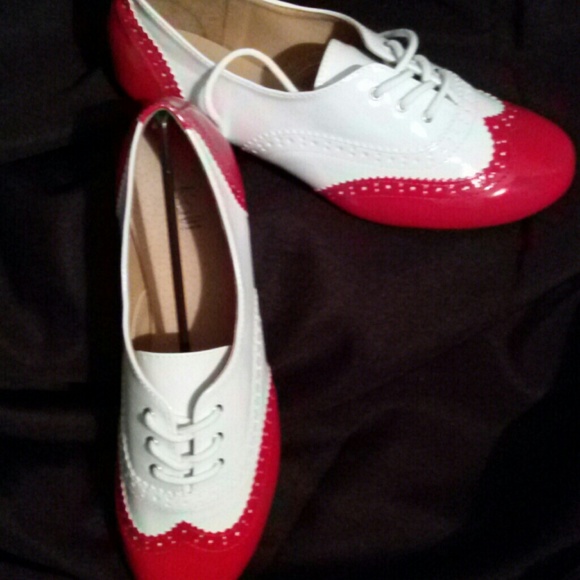Brand new.. Red and white saddle shoes