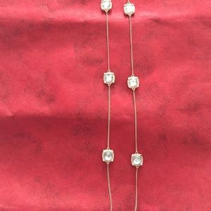 Gold and crystal necklace