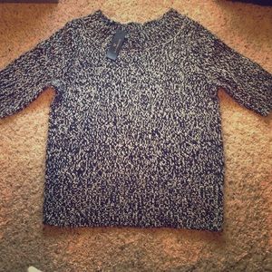 Brand new black and white with gold sweater