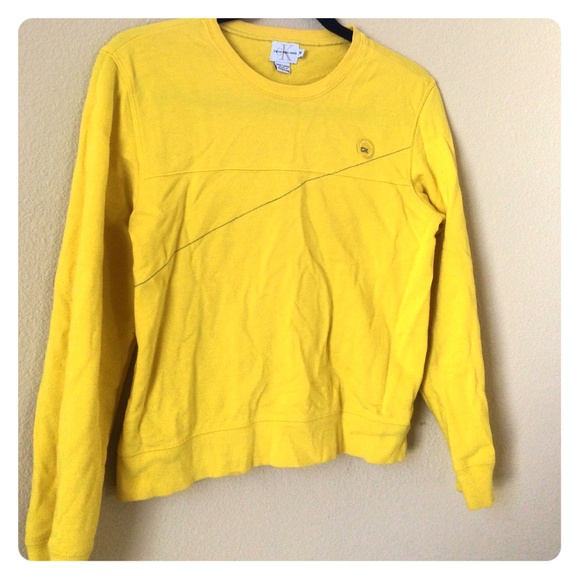 Yellow Calvin Klein sweatshirt