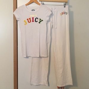 Juicy Couture "happy in JUICY" white set!