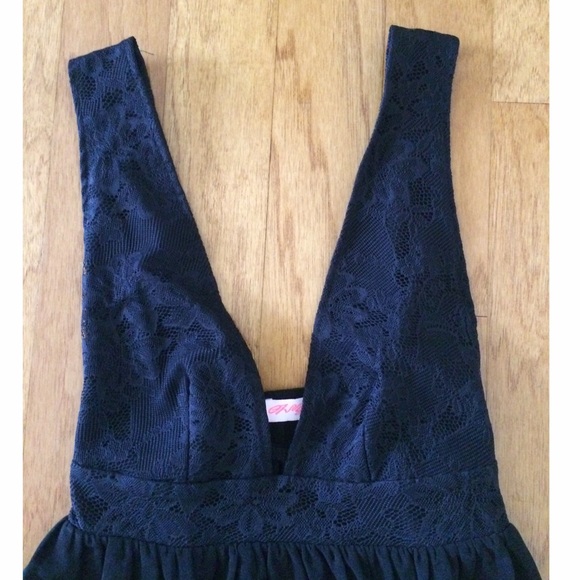 NASTY GAL • Mini lace sleeveless dress- BLACK - Picture 2 of 2