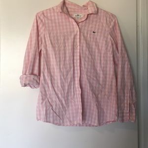 Pink gingham shirt